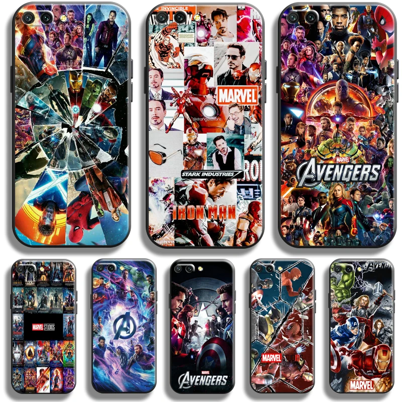 

Marvel Avengers Phone Case For Huawei Honor 10 10i 9 9A Honor 10X 9X Lite Pro Carcasa Funda Soft Liquid Silicon Back TPU Black