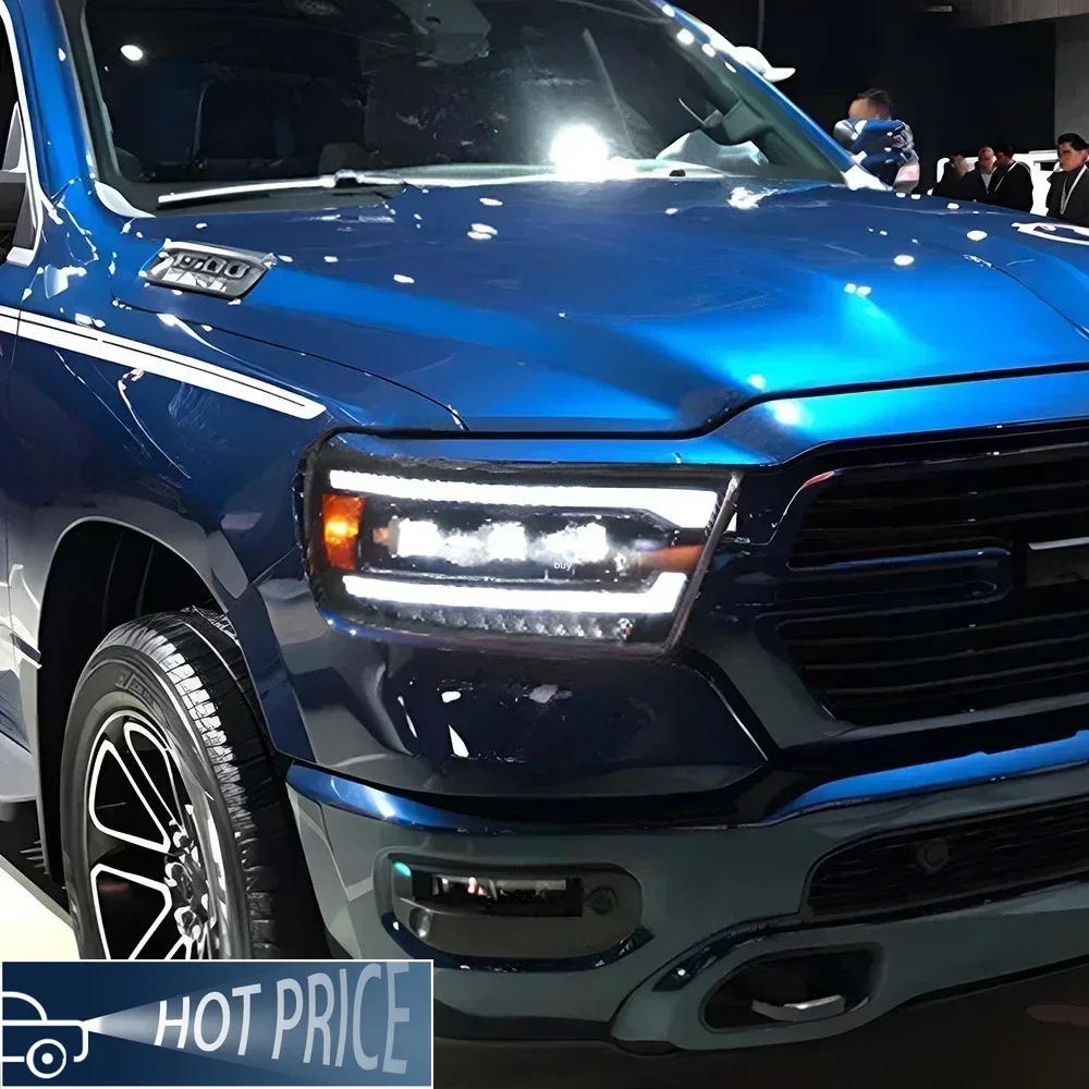 Для Dodge RAM 1500 2019-2023 автомобильные передние фонари, обновленный динамический DRL 3, линза проектора, аксессуары, светодиодные автомобильные фары в сборе (art.: 3920ccb6b02dc) - 3920ccb6b02dc