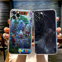 one piece luffy zoro anime retro style phone case for iphone 11 12 13 pro max xr xs x 8 7 se 2020 plus cute clear soft tpu cover