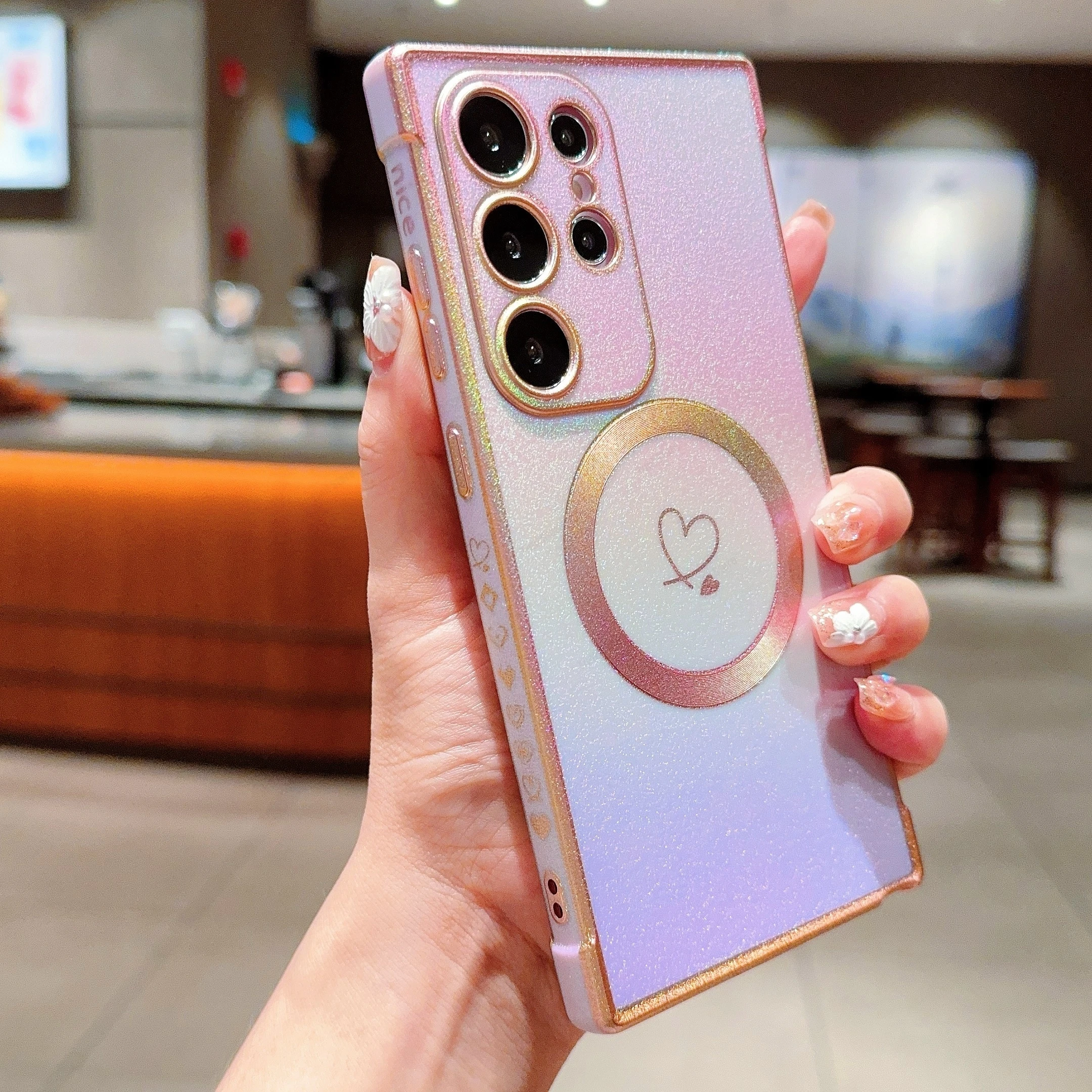 Роскошный силиконовый чехол для телефона с градиентным покрытием Samsung Galaxy S24 S23 S22