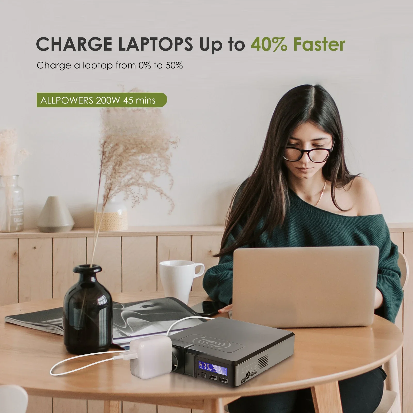 Аварийный источник питания на солнечной батарее емкостью 154 Втч/41600 мАч с