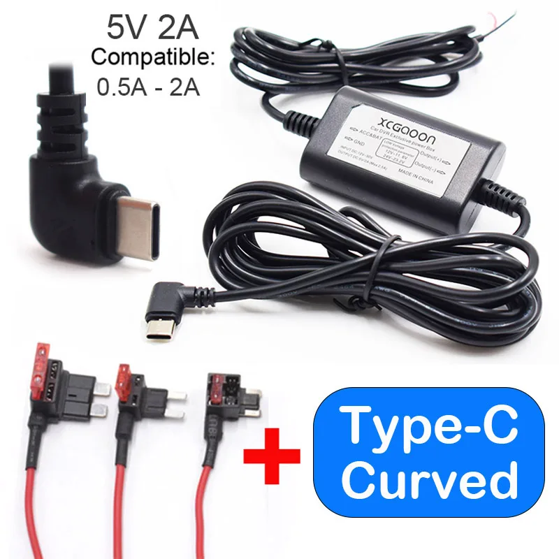 

Автомобильный жесткий кабель для зарядки с Mini Micro Type-C USB DC 12 В до 5 В 2 А 3,1 м Автоматическая зарядка для видеокамеры Dash Cam Автомобильный видеорегистратор