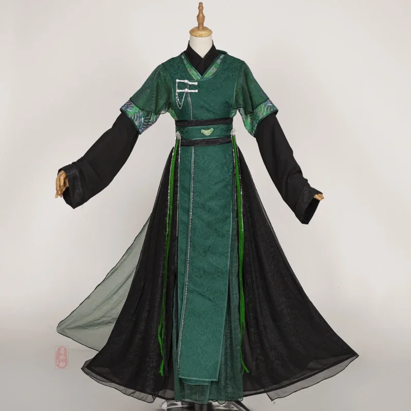 Tian Guan Ci Fu He Xuan Qi Rong Feng Shi Qingxuan Косплей Костюм Хэллоуин Hanfu Аниме Реквизит Парик