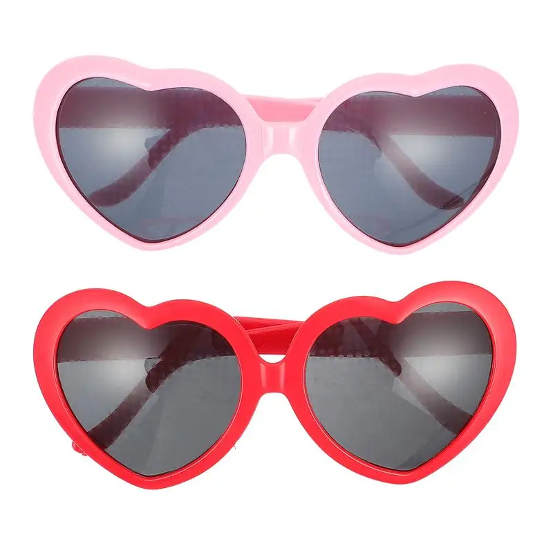 

2 шт., солнцезащитные очки с эффектом сердца