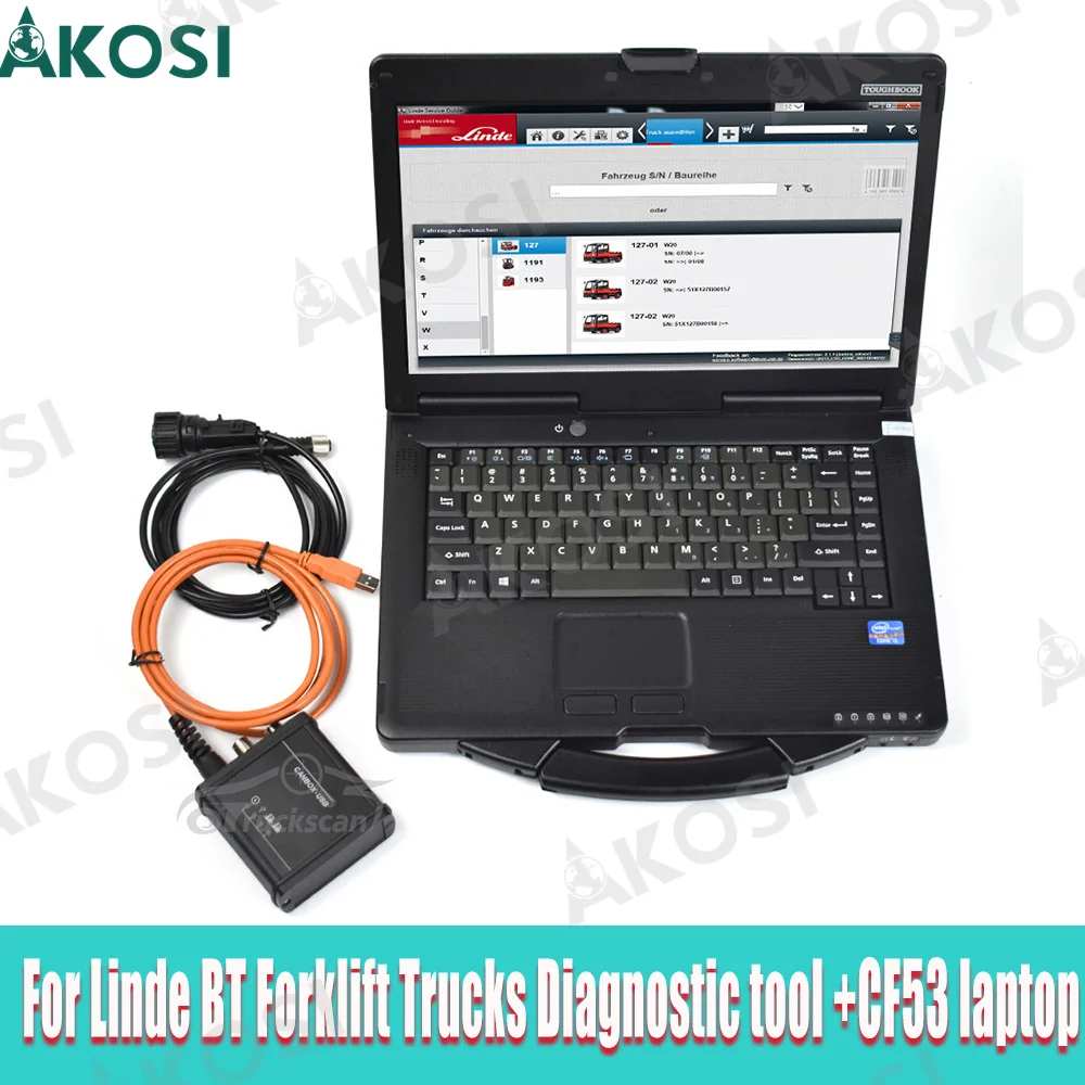 

Toughbook CF53 Для Linde Canbox адаптер BT Kit Pathfinder LSG Forklift Профессиональный диагностический инструмент