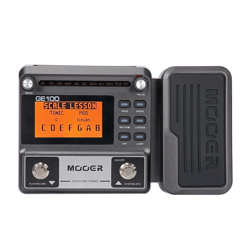

MOOER GE100 педаль для гитары, многофункциональный процессор, педаль для эффектов с циклической записью, 160 Модули эффектов, 40 барабанных ритмов