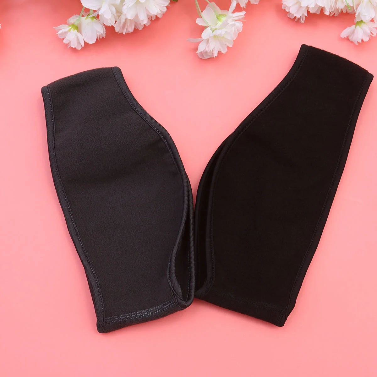 2 Pcs Stretchy Headbands Outdoor Windproof Fleece Sports Warm Ear Warmer Turban