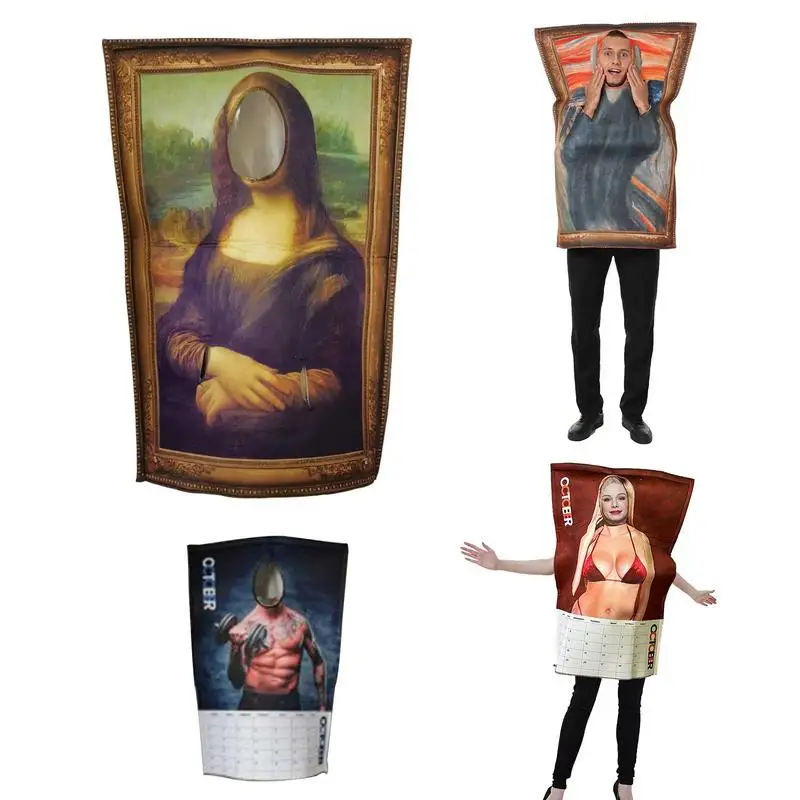 

Artist Halloween Costume Wearable Famous Painting Clothe Funny Graduation Party Costume Prank Clothing For Teen Stage Show Women