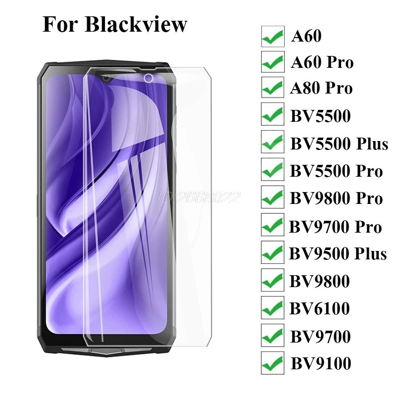 Закаленное стекло для Blackview A80 A60Pro BV5500 BV9800 BV9700 Pro BV9500 Plus BV5500 Plus BV9800 BV6100 BV9700 BV9600E стекло чехол