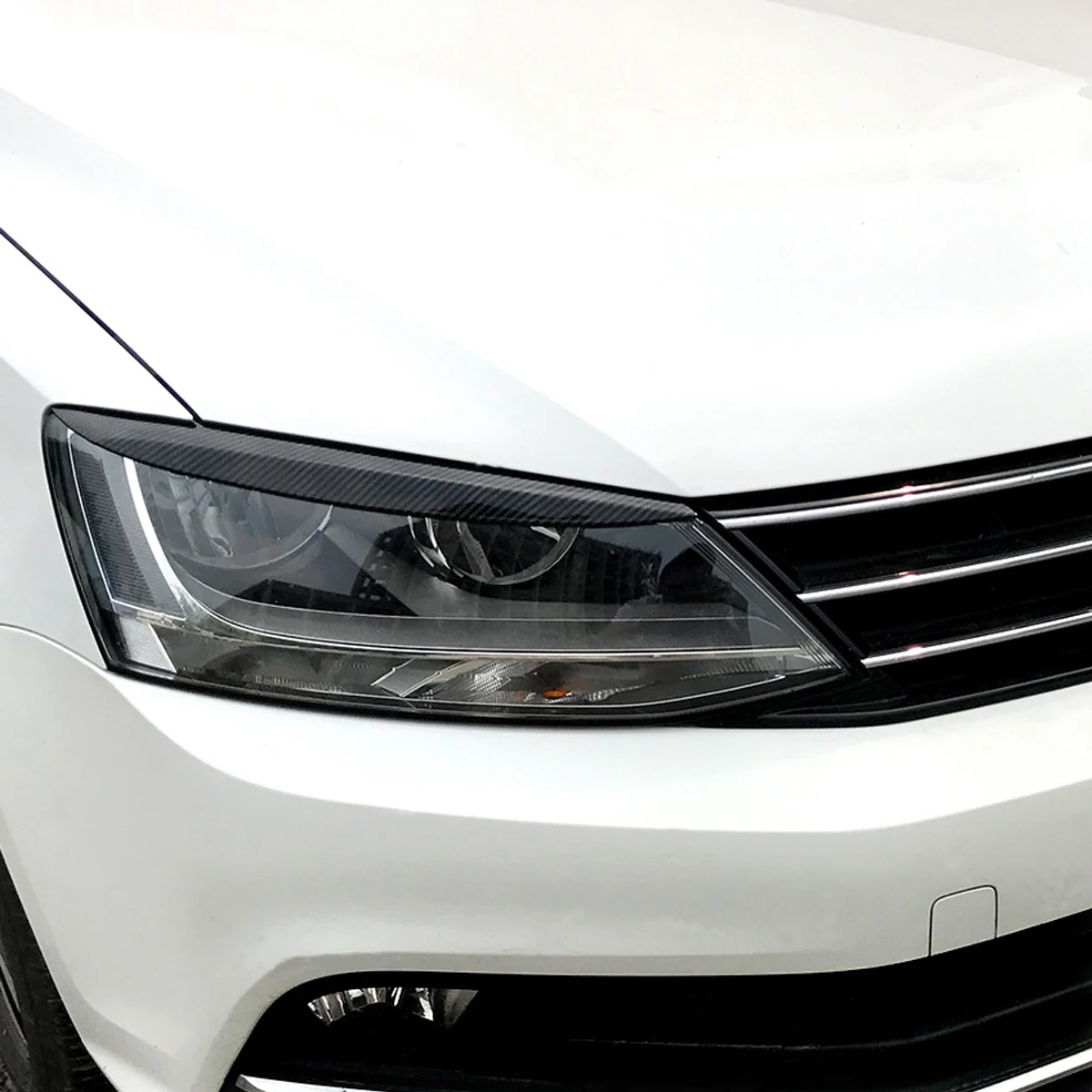 Фото Пара накладок-ресничек на фары для VW Jetta MK6 Sagitar NCS 2010-2018, замена, наклейки-реснички на фары №2