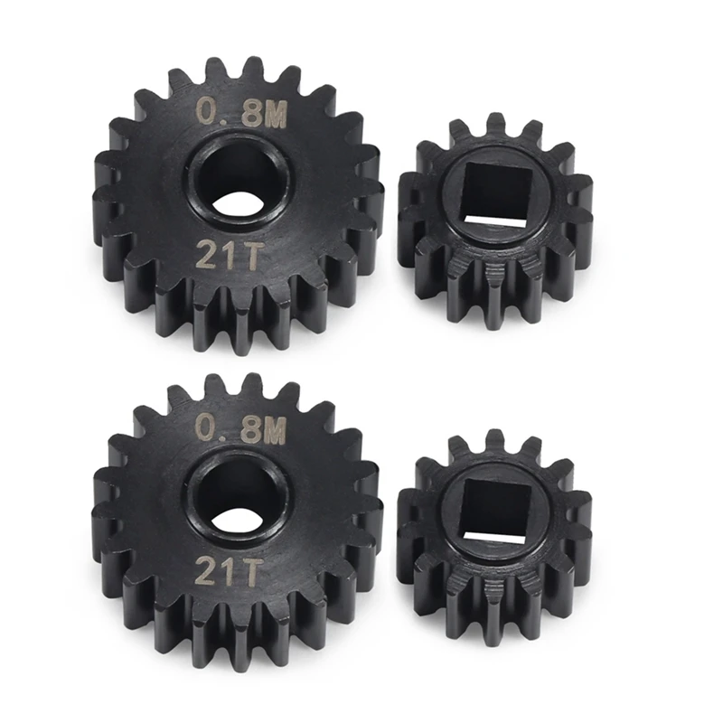 

4Pcs Overdrive Steel Portal Axle Gear Set 21T 14T Replacement Parts For 1/10 RC Crawler Car Axial SCX10 III Capra Upgrade Parts