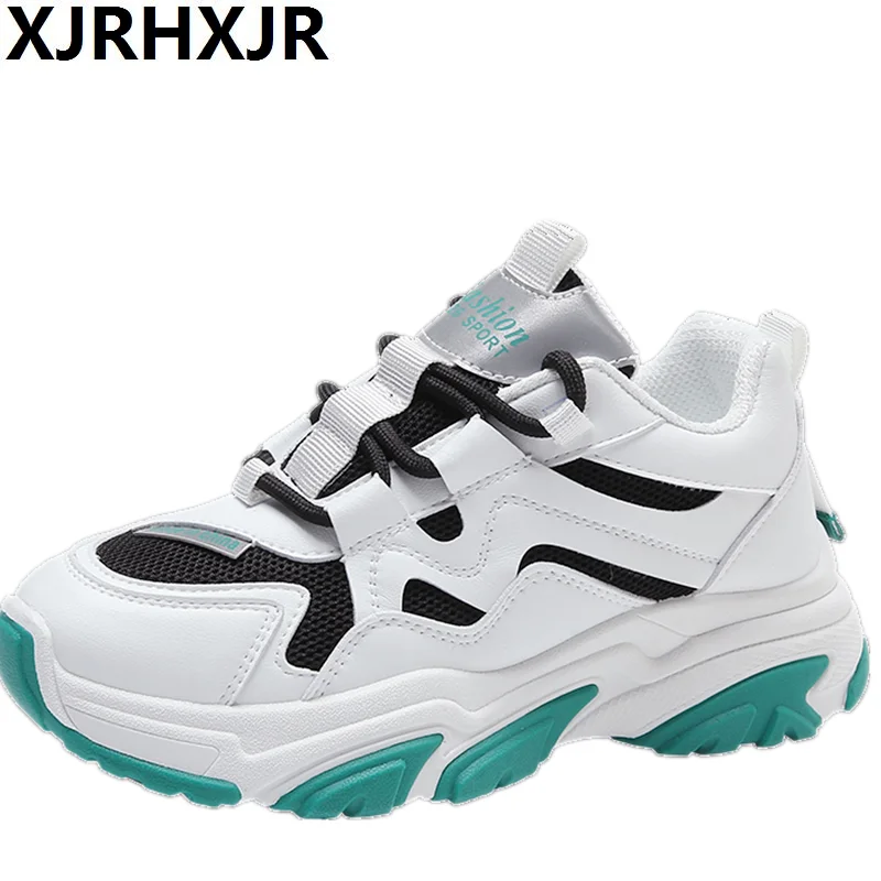 

Женские массивные кроссовки на платформе, удобная дышащая повседневная обувь на толстой подошве, из сетчатого материала, для девушек, весна...