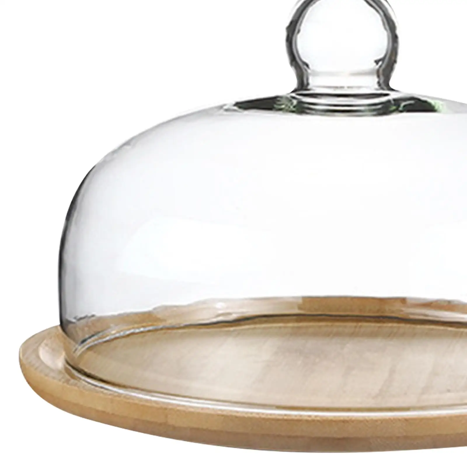 Бамбуковая подставка для торта с куполом сервировочный поднос