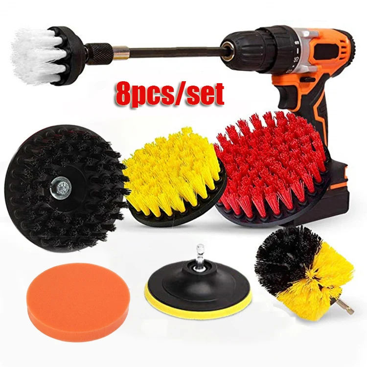 Другой вариант перевода названия товара:Drill Brush Многцелевая чистящая щетка с присоединенными щеточкой для скрабинга, абразивным губкой и длинной насадкой на мощный стиральный инструмент.