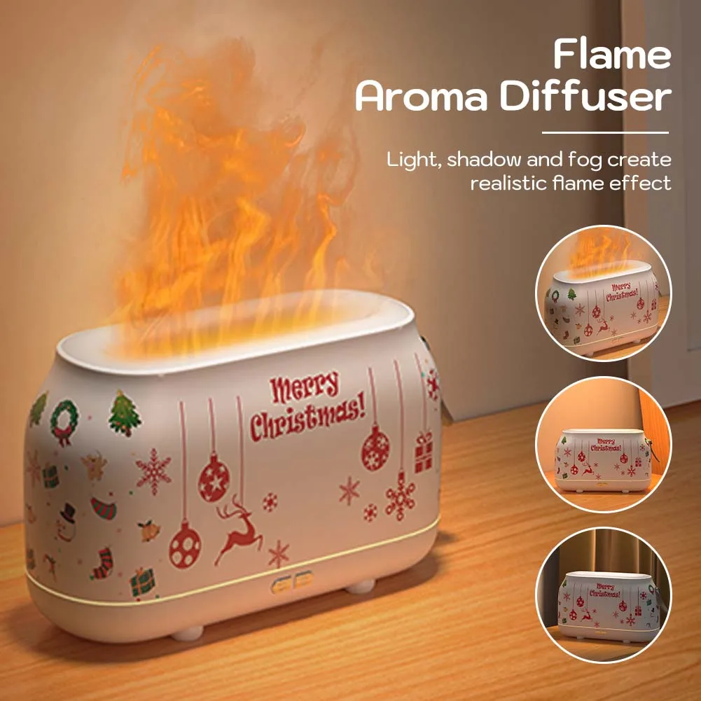 

Flame Aroma Diffuser Air Humidifier Ultrasonic Cool Mist Maker Fogger Led Essential Oil Diffuser Flame Humidifier For Home