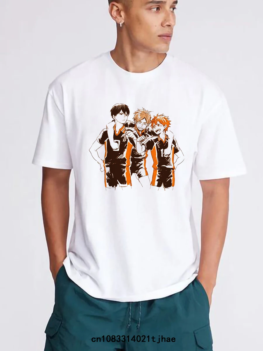Haikyuu Karasuno Футболки С Аниме Для Мальчиков И Детей Короткими Рукавами Повседневная