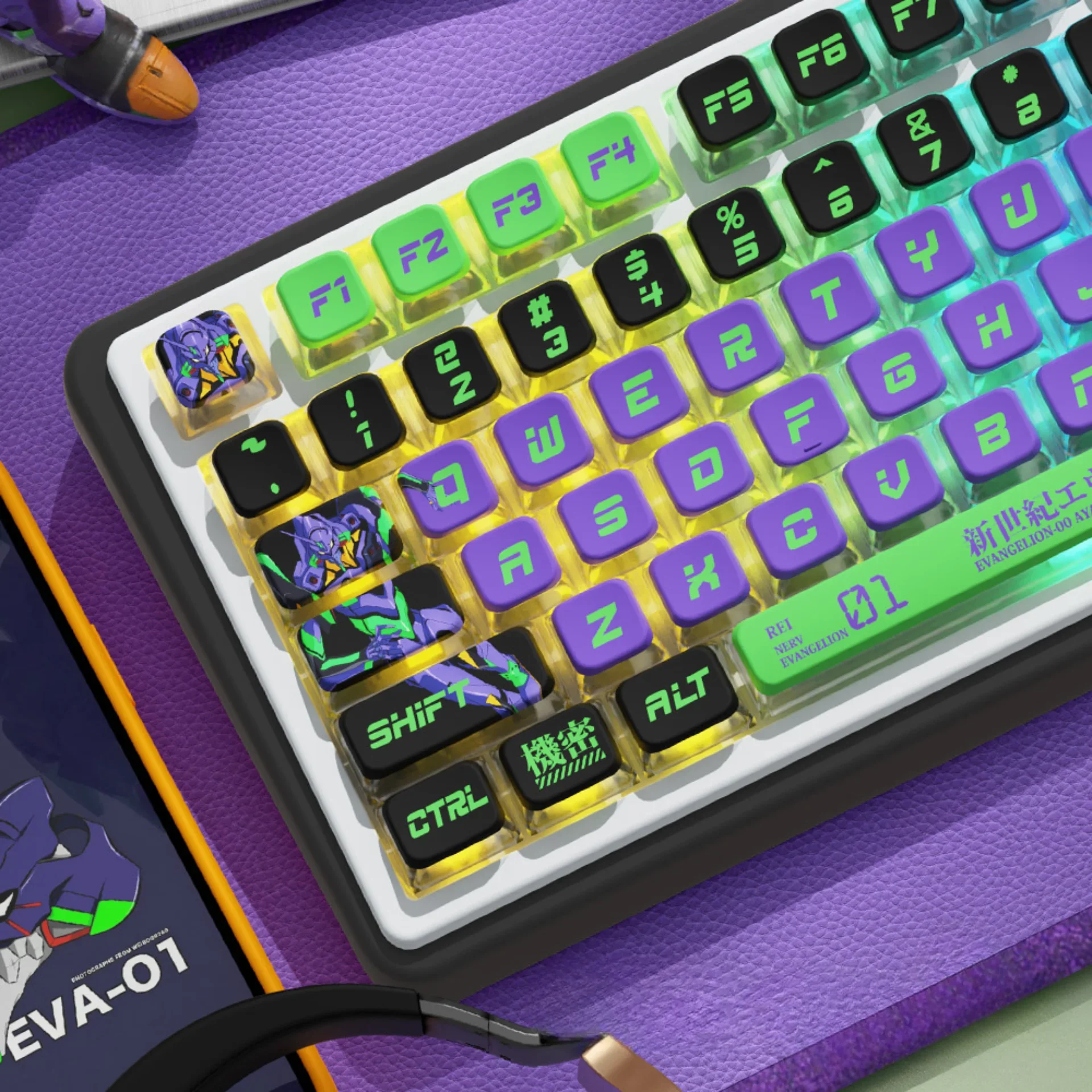 Полупрозрачный набор клавиш аниме MSA PC 122 клавиши для MX Switch HI75 HI8 68 F99 104 64