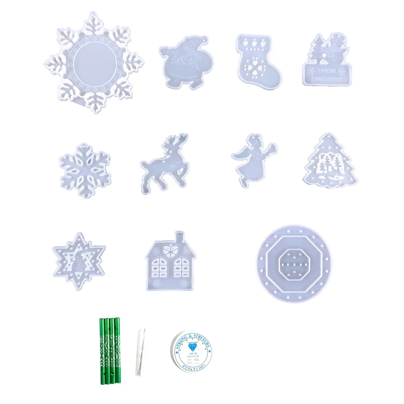 

DIY Wind Chime Silicone Epoxy Resin Mold Wall Mounted Xmas Hanging Decoration Lovely Pendant Xmas Tree Accs Casting Kits
