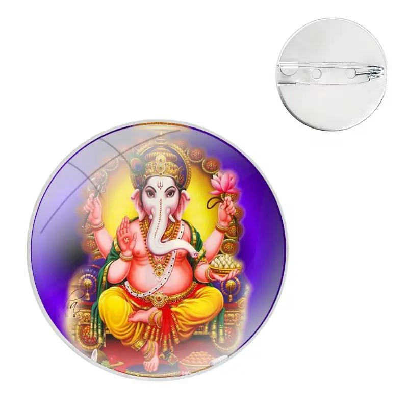 Ganesha индуийский Бог Ганеш булавки значки металлические броши для одежды рюкзака