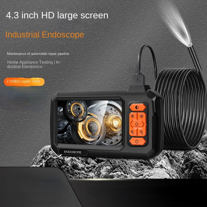 4 3 дюймовый IPS экран 1080P HD промышленный бороскоп 8 мм Автомобильный трубопровод