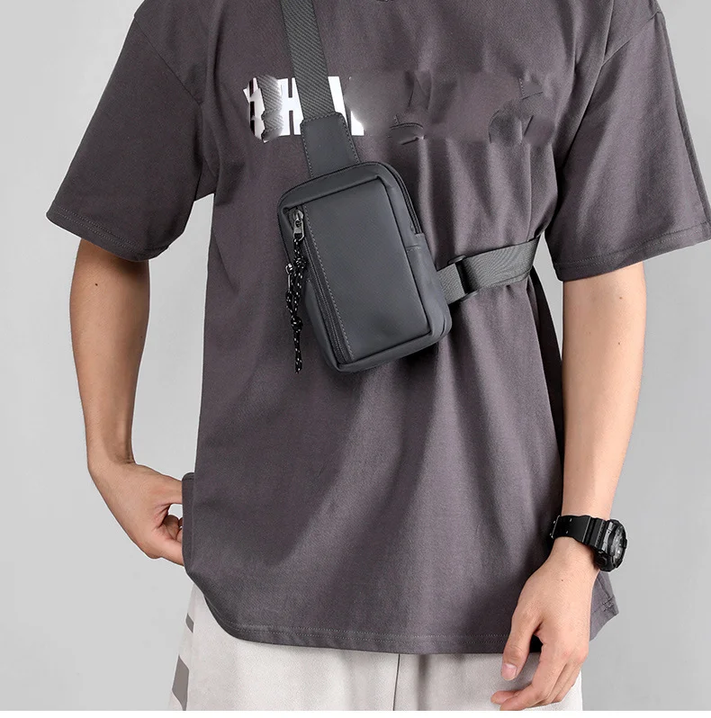 

Модная новая простая повседневная мужская индивидуальная нишевая дизайнерская многофункциональная Повседневная нагрудная сумка через плечо для улицы