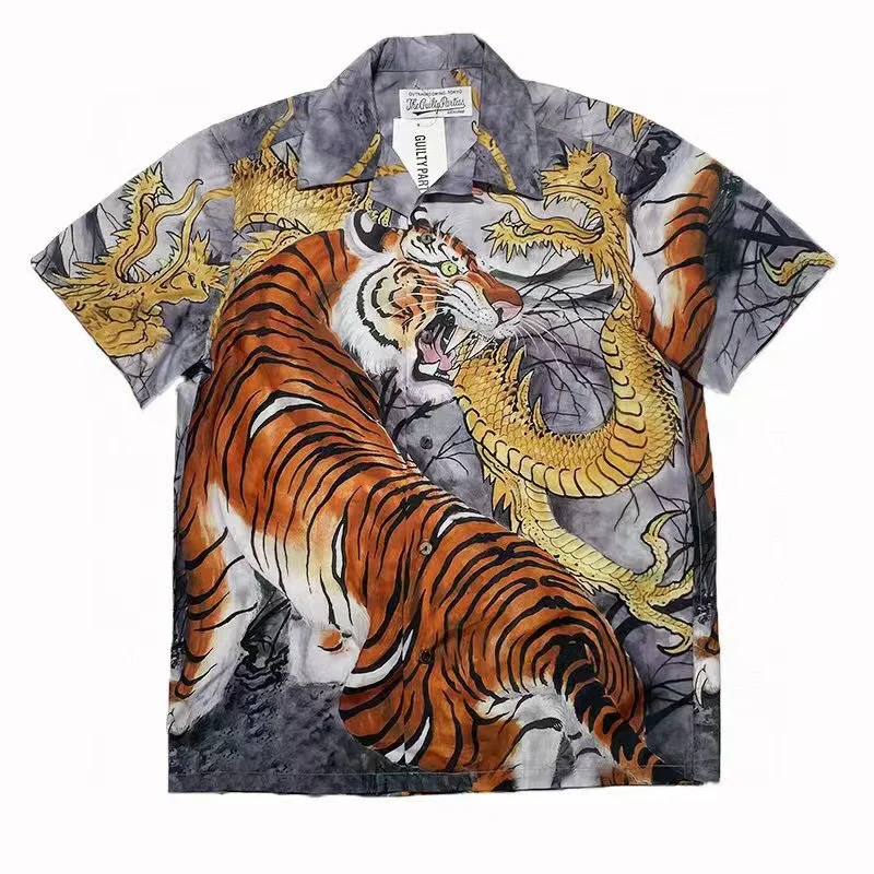

Luxury Brand high quality 2023ss Tiger Shirt Men Women Limited Edition Hawaiian WACKO MARIA Shirts
