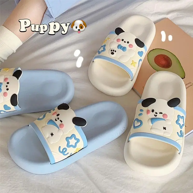 

Тапочки Sanrio Kawali, домашняя обувь, мягкая подошва, удобные, Нескользящие, летние, в стиле Ins, аниме, мультяшный, милый подарок для девочек на день рождения