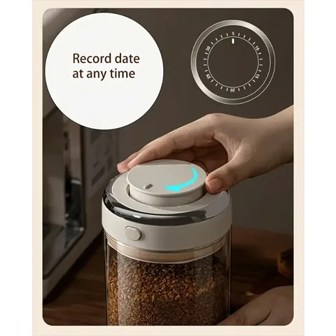 500/1100 мл кофейные зерна, вакуумный герметичный резервуар, стеклянные банки для хранения продуктов, бутылка с клапаном для посуды в зернах, влагостойкий герметичный контейнер