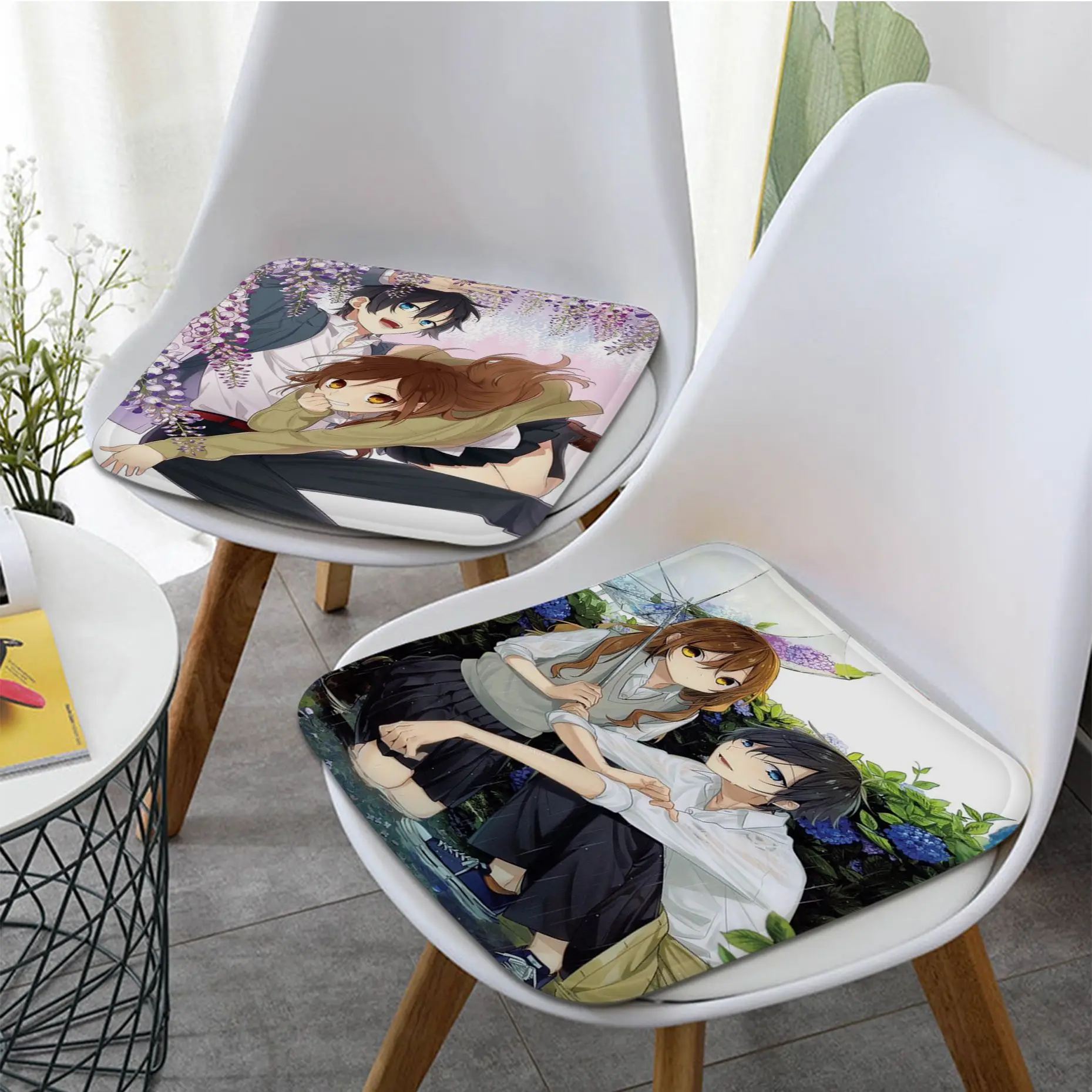 

Horimiya Anime Simplicity Multi-Color Seat Cushion Office Dining Stool Pad Sponge Sofa Mat Non-Slip Chair Cushions