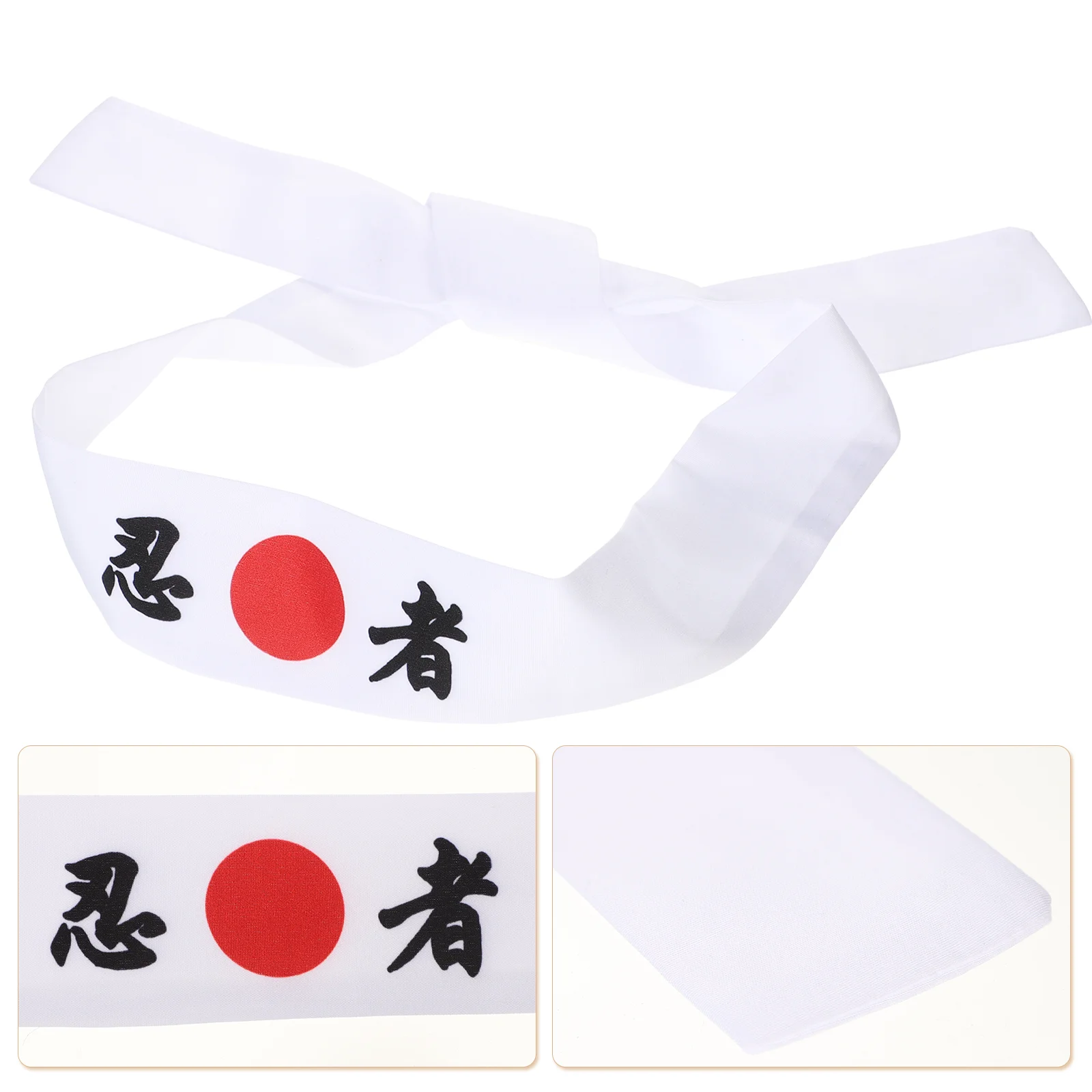 

Japanese Headband Hairband Sushi Chef Costume Headwear Kitchen Cooking Supply