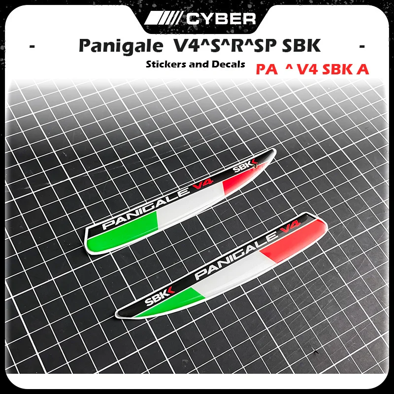 Фото V4R SBK для Ducati Supersport Panigale V4 V4S V4R SBK 2018-2022 Итальянские трехцветные флаги для крыльев 3D наклейка на борт крыльев №4