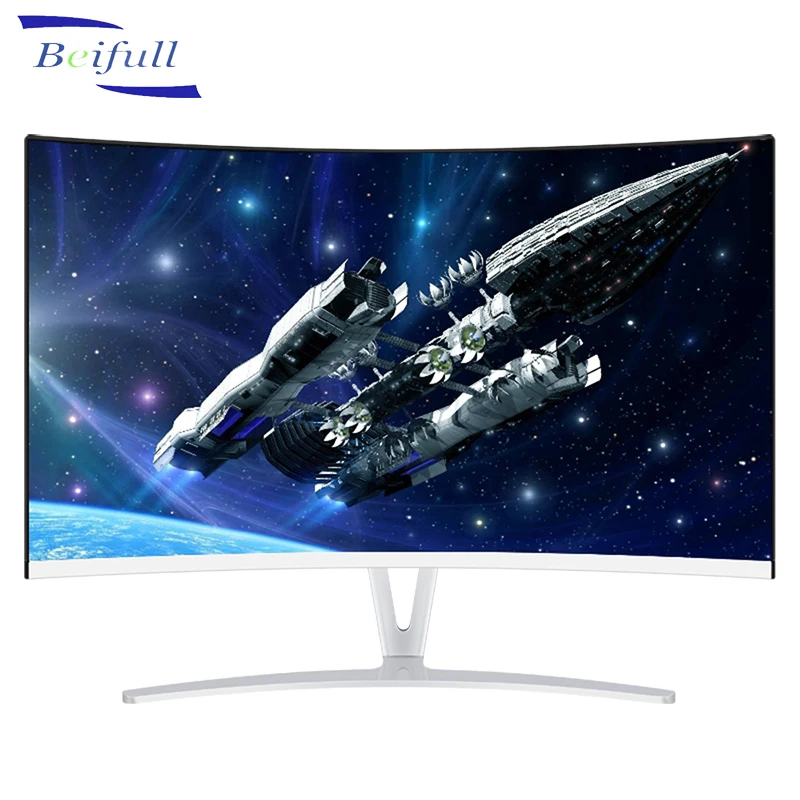 Cheap New Thin Full HD 1K 24 inch IPS Panel LED Curved Frameless computer Monitor