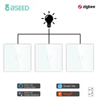 Настенный умный выключатель BSEED Zigbee, 1 клавиша, 3 канала, для лестницы, работает с приложением Tuya Alexa Smart Home, 3 шт.