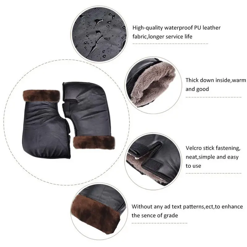 

Motorcycle Winter Gloves Waterproof Winter ATV Hand Muffs Snowmobile Handlebar Gloves ATV Accessories Compatible With Sportsman