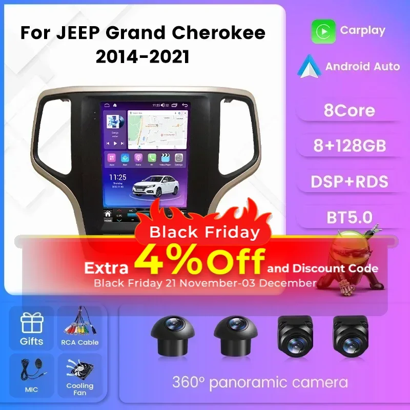 For Тесла Стиль Экран автомагнитола 2дин android Джип Гранд Чероки WK2 рестайлинг Jeep Grand