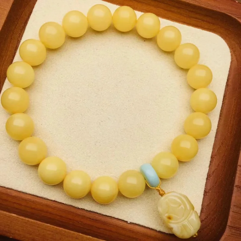 Фабричный браслет Pixiu из белого меда с натуральной рудой и бирюзовым пчелиным