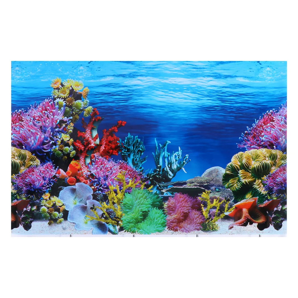 

Tank Background Aquarium Wallpaper Backdrop Underwater Poster Diy Picture Gallon Double Sided Adhesive Sticker Landscape World
