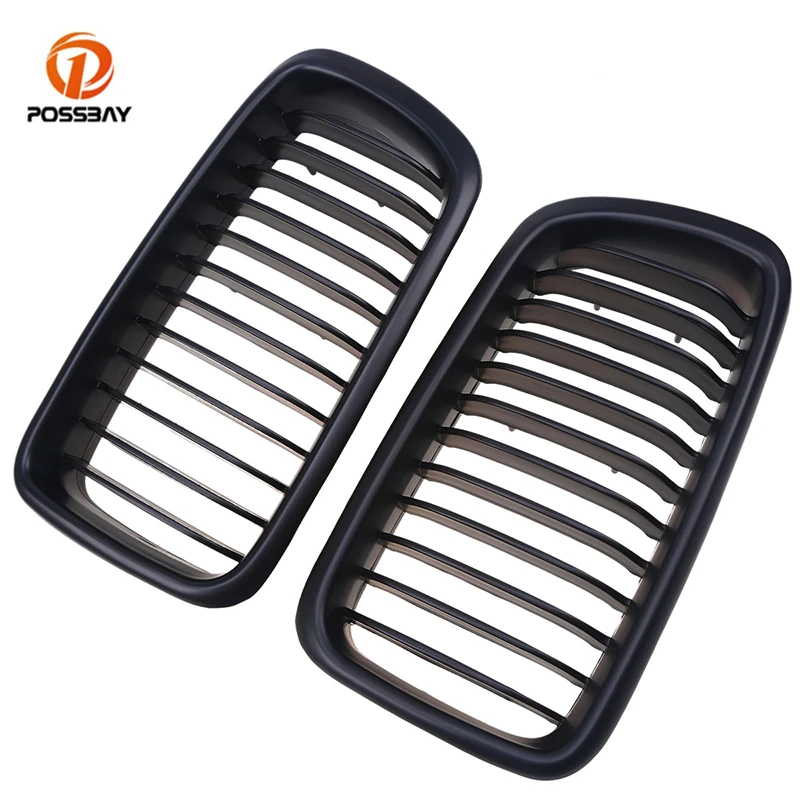 

1Pair Car Front Racing Grills Matte Black Kidney Grilles for BMW 7-Series E38 Sedan 1994 1995 1996 1997 1998 1999 2000 2001