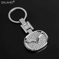 metal with diamond keyring car emblem logo pendant keychain for gift for mazda 2 3 6 8 cx4 cx 5 cx 7 cx 9 cx 3 atenza accessorie