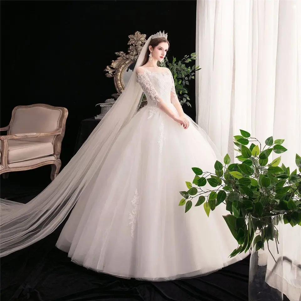 Sonder чисто белые высококачественные и модные свадебные платья классические с