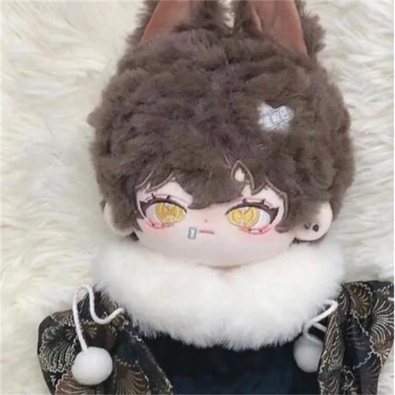 

Cute Kabu Rabbit Fur Animal Ear Tail Plush Stuffed Doll Toy Body 20cm Plushie Pillow Kpop Idol Cosplay Fans Birthday Gift
