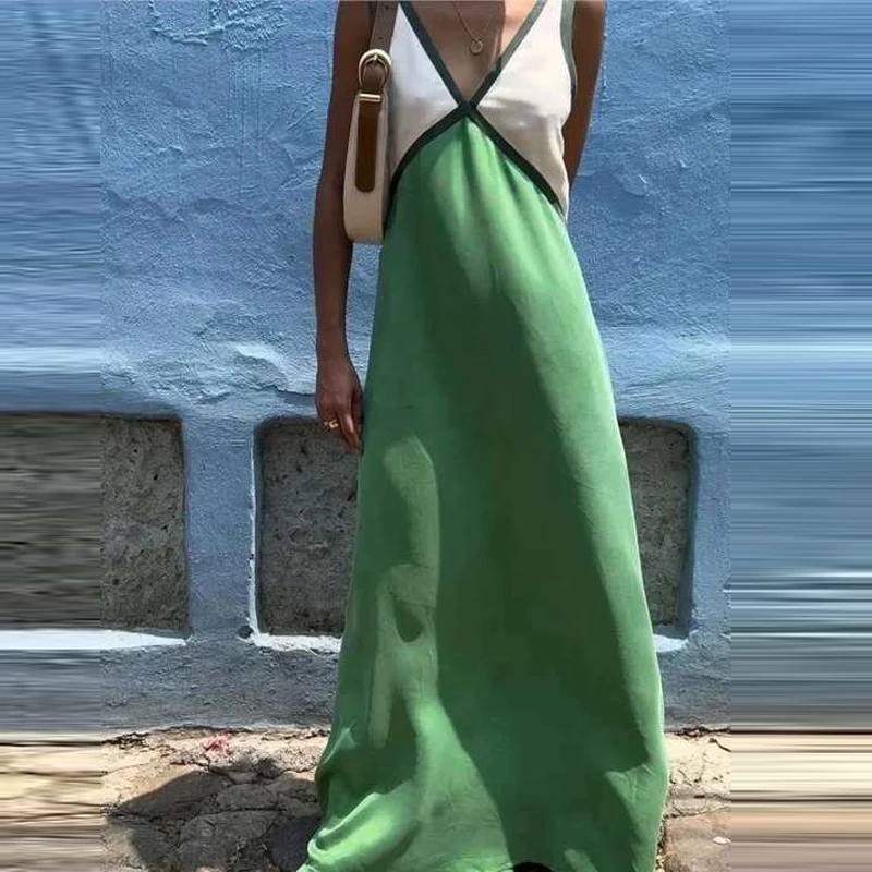 Платье женское средней длины с V-образным вырезом пикантное Модное Элегантное