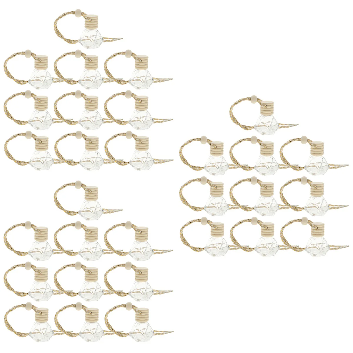 

30 Decorative Bottles Delicate Containers Transparent Car Diffusers