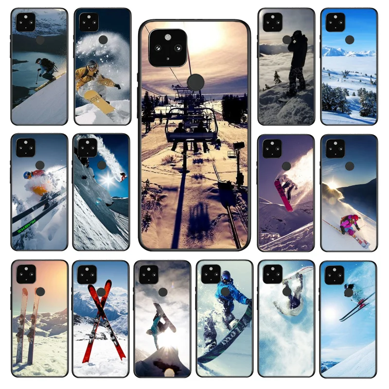 

Snow Die Ski Snowboard Sport Phone Case for Google Pixel 7 Pro 7 6A 6 Pro 5A 4A 3A Pixel 4 XL Pixel 5 6 4 3 XL 3A XL 2 XL