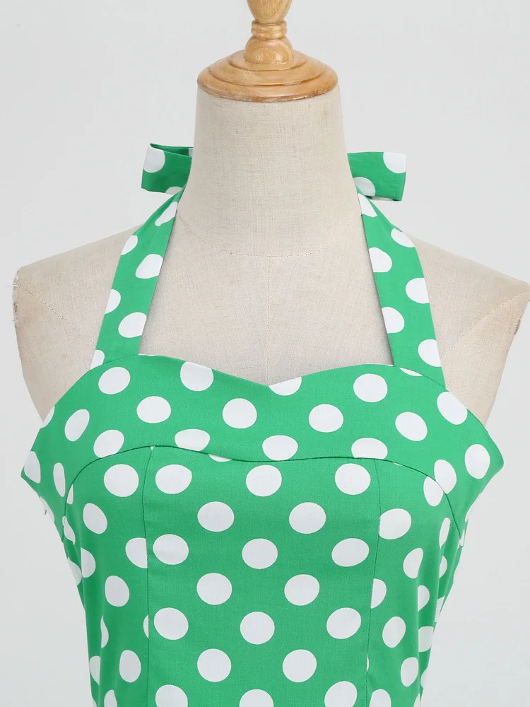 Женское винтажное платье-корсет Tonval платье в горошек с лямкой на шее и открытой