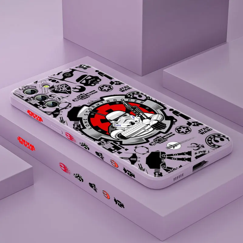 Звездные войны мультфильм робот для Samsung Galaxy S21 S20 S10 Note 20 10 Ultra Plus Pro FE Lite жидкий