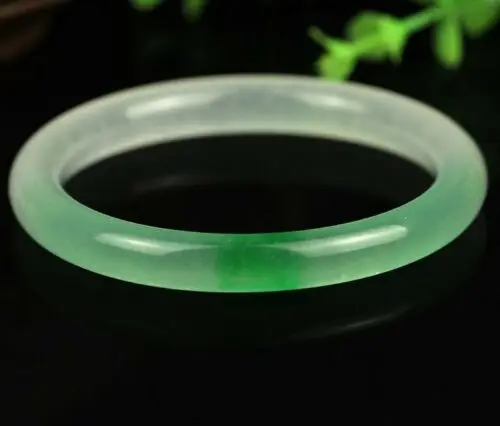 

Genuine Natural 56-64mm Green Jade Jadeite Gemstone Bracelet Bangle Jewelry AAA