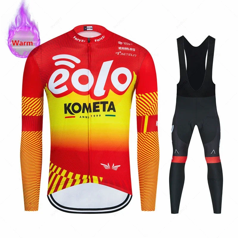 Eolo Kometa мужской зимний флисовый комплект велосипедного трикотажа Mountian
