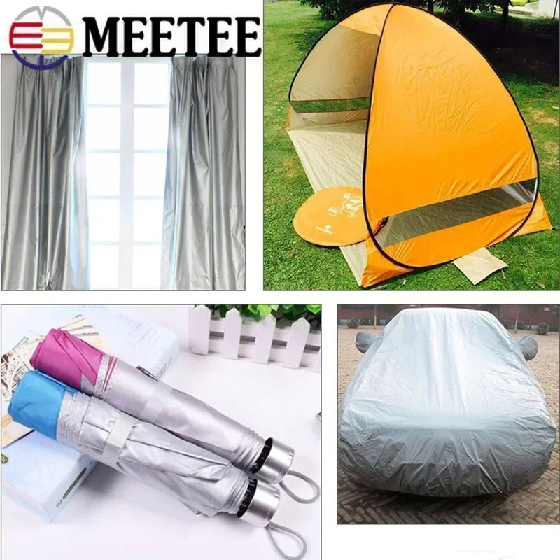 Meetee 1-4 метра 140 см 210T с серебряным покрытием, водонепроницаемая ткань, пыленепроницаемая ткань для автомобильного зонта, палатка «сделай сам», швейный материал (art.: 3920ccb2390ff) - 3920ccb2390ff