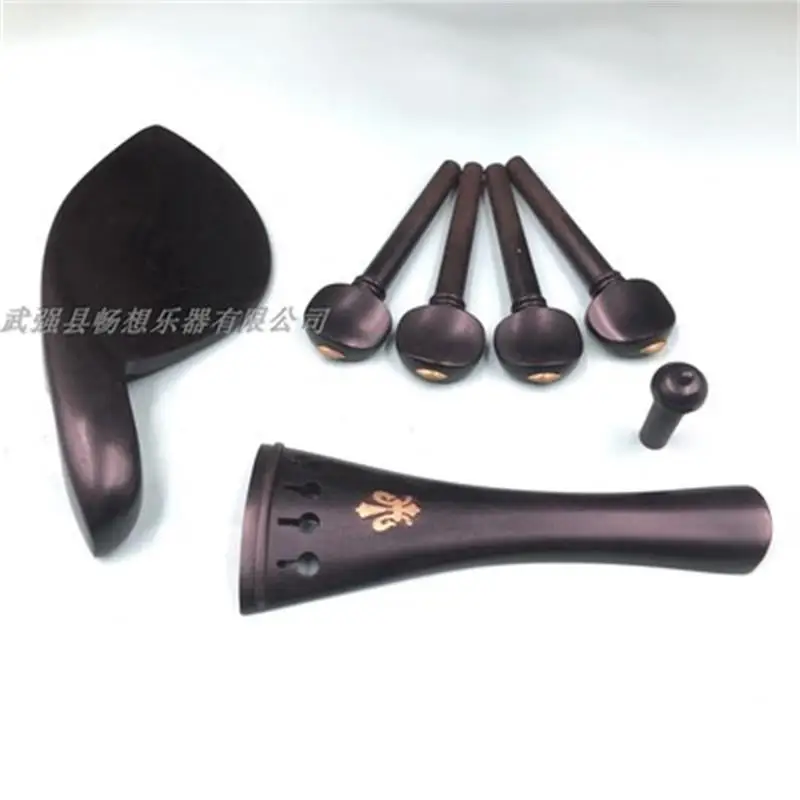 

New Viola Parts Accessories Ebony Wood ,Viola Pegs Tailpiece Chinrest Endpin Fittings
